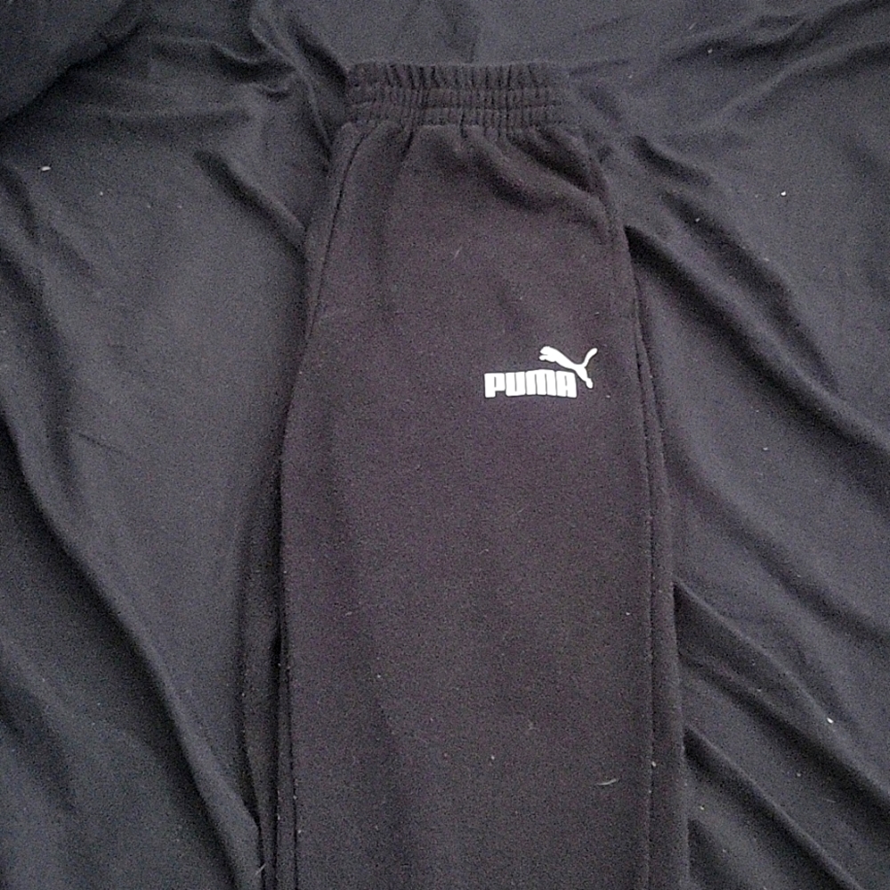 Puma se puma way 1 Sweatpants size 10-12 M color black with white logo-unisex